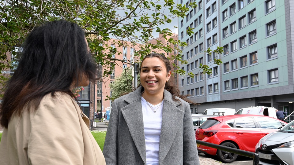 Two Females Out In Neighbourhood